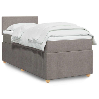 Box Spring Postel S Matrací Textil Taupe