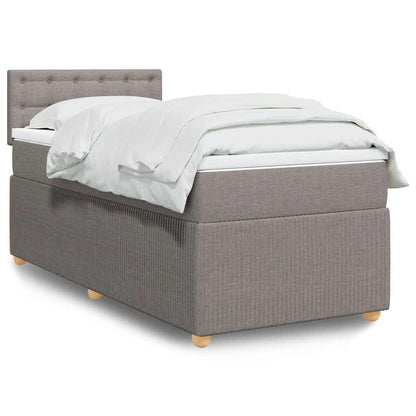Box Spring Postel S Matrací Textil Taupe