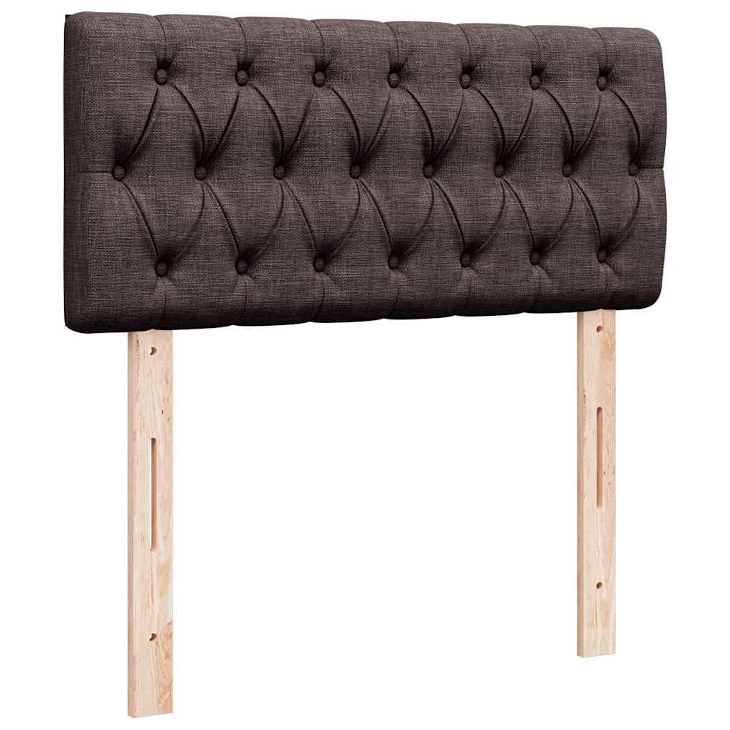 Box Spring Postel S Matrací Tmavě Hnědá 100 X 200 Cm Textil