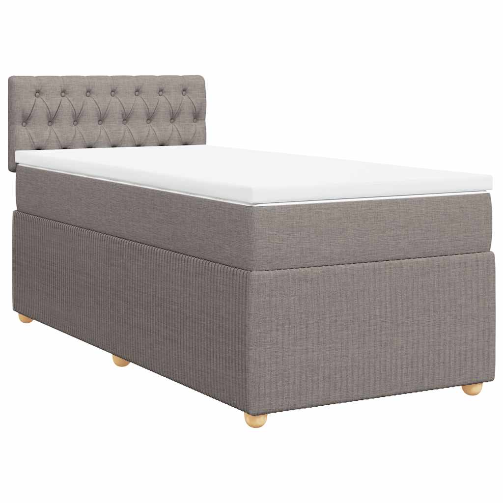 Box Spring Postel S Matrací Textil Taupe