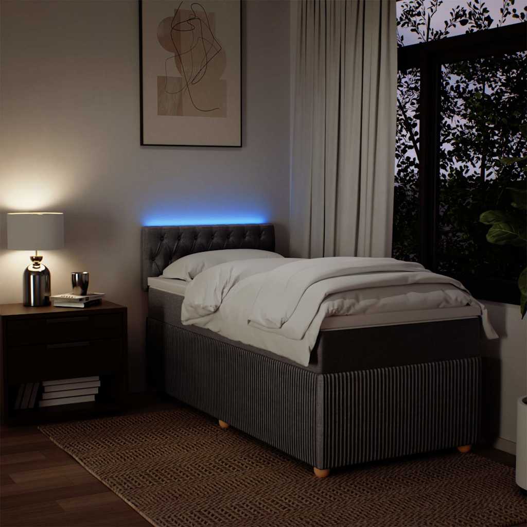 Box Spring Postel S Matrací Textil Taupe