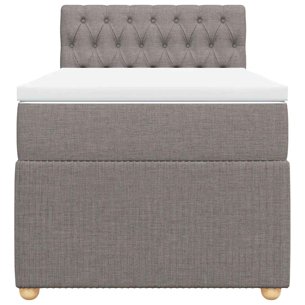 Box Spring Postel S Matrací Textil Taupe