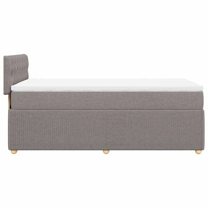 Box Spring Postel S Matrací Textil Taupe