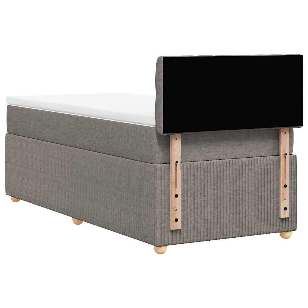 Box Spring Postel S Matrací Textil Taupe