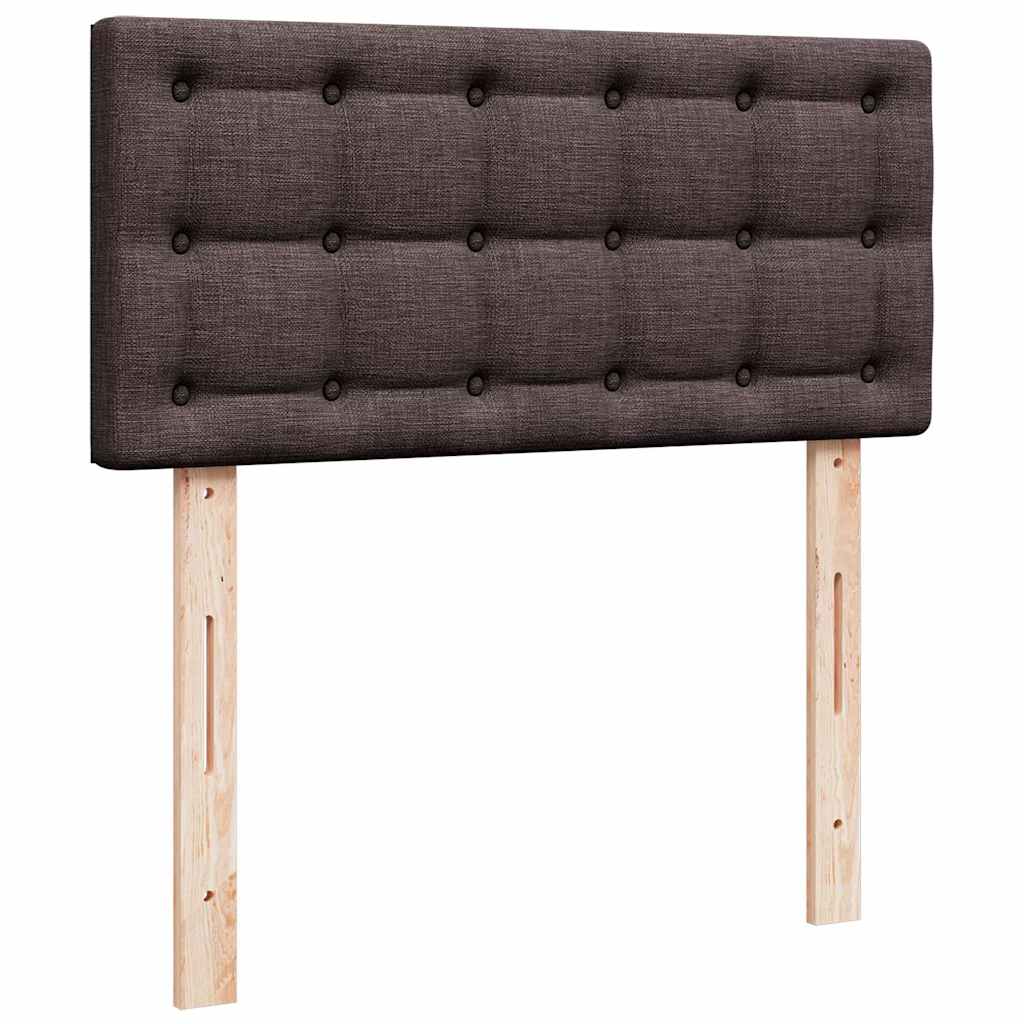 Box Spring Postel S Matrací Tmavě Hnědá 100 X 200 Cm Textil