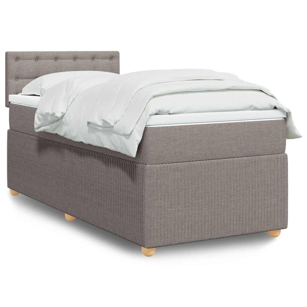 Box Spring Postel S Matrací Textil Taupe