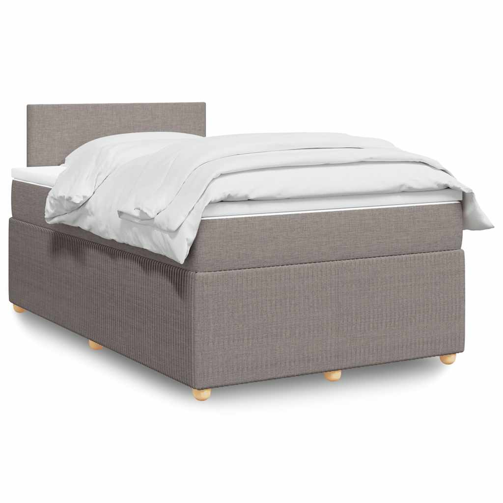 Box Spring Postel S Matrací Textil Taupe