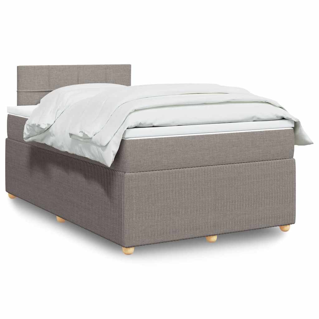 Box Spring Postel S Matrací Textil Taupe