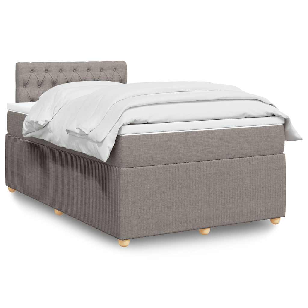 Box Spring Postel S Matrací Textil Taupe
