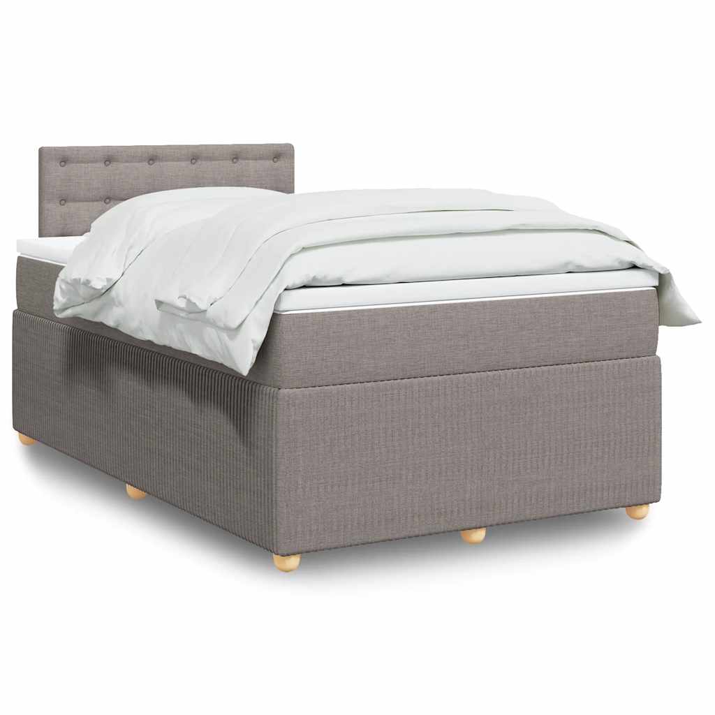 Box Spring Postel S Matrací Textil Taupe