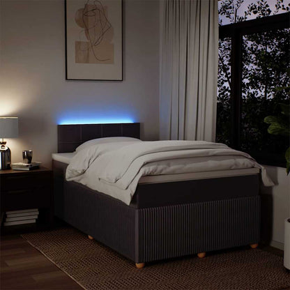 Box Spring Postel S Matrací Textil Tmavě Hnědá