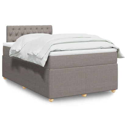 Box Spring Postel S Matrací Textil Taupe