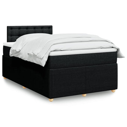Box Spring Postel S Matrací Černá Textil Černá