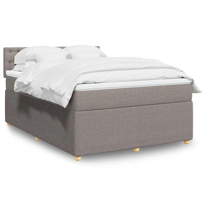 Box Spring Postel S Matrací Textil Taupe