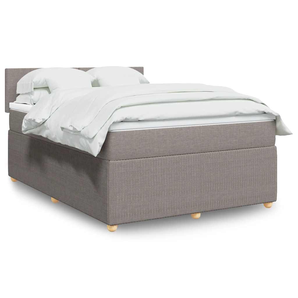 Box Spring Postel S Matrací Textil Taupe