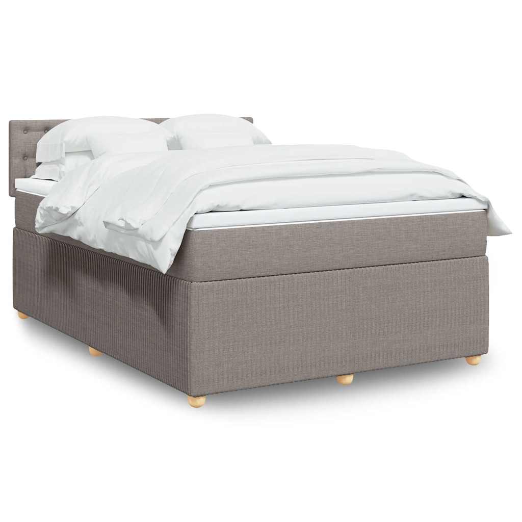 Box Spring Postel S Matrací Textil Taupe