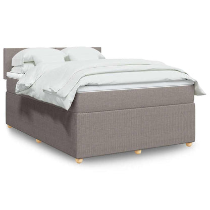 Box Spring Postel S Matrací Textil Taupe