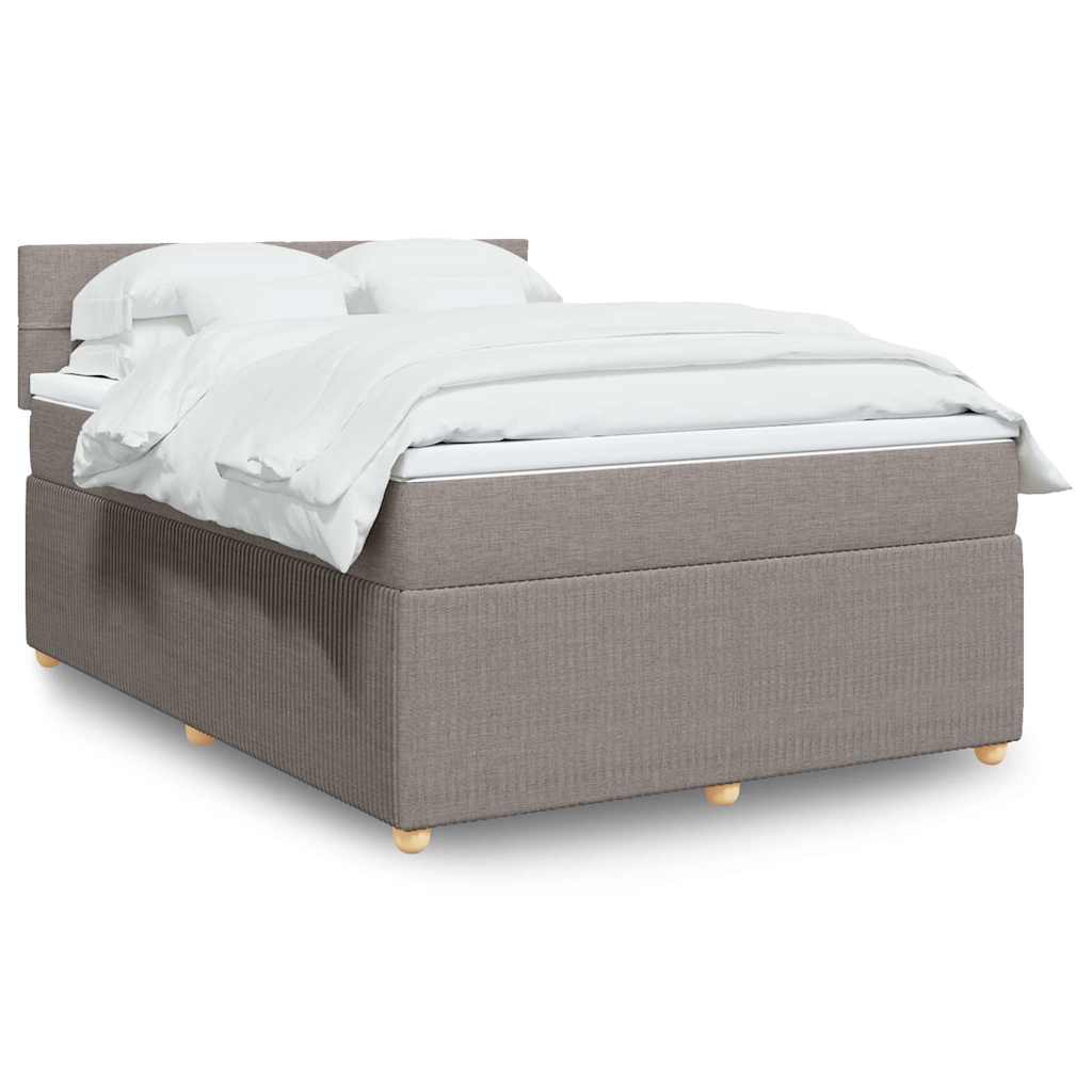 Box Spring Postel S Matrací Textil Taupe
