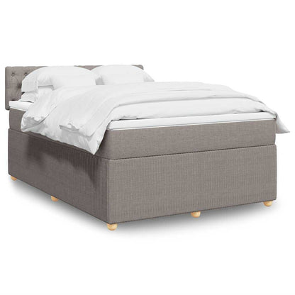 Box Spring Postel S Matrací Textil Taupe