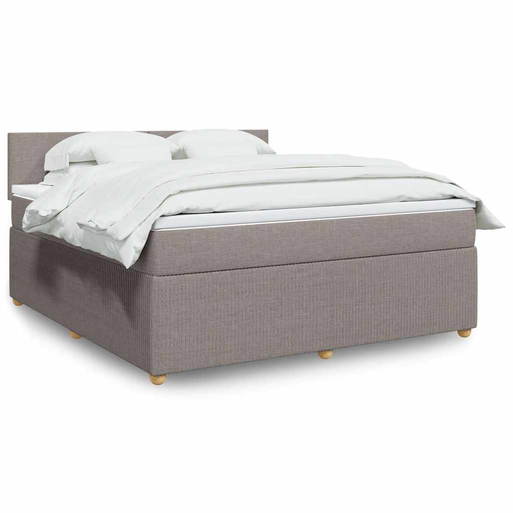 Box Spring Postel S Matrací Textil Taupe