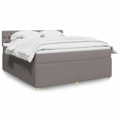 Box Spring Postel S Matrací Textil Taupe