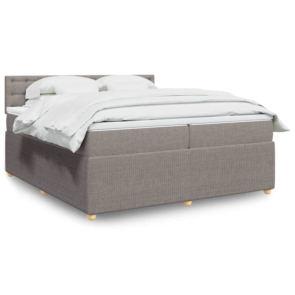 Box Spring Postel S Matrací Textil Taupe