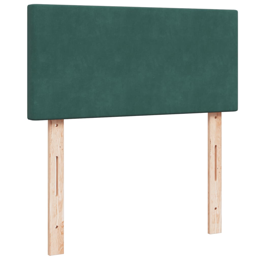 Box Spring Postel S Matrací Samet Tmavě Zelená