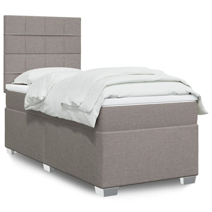 Box Spring Postel S Matrací Textil Taupe