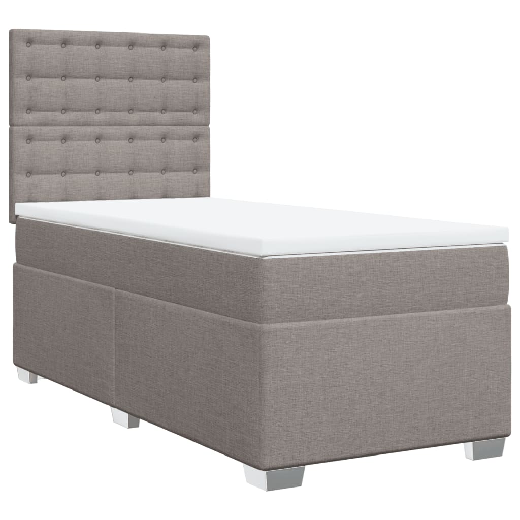 Box Spring Postel S Matrací Textil Taupe