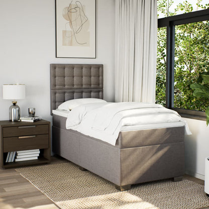 Box Spring Postel S Matrací Textil Taupe