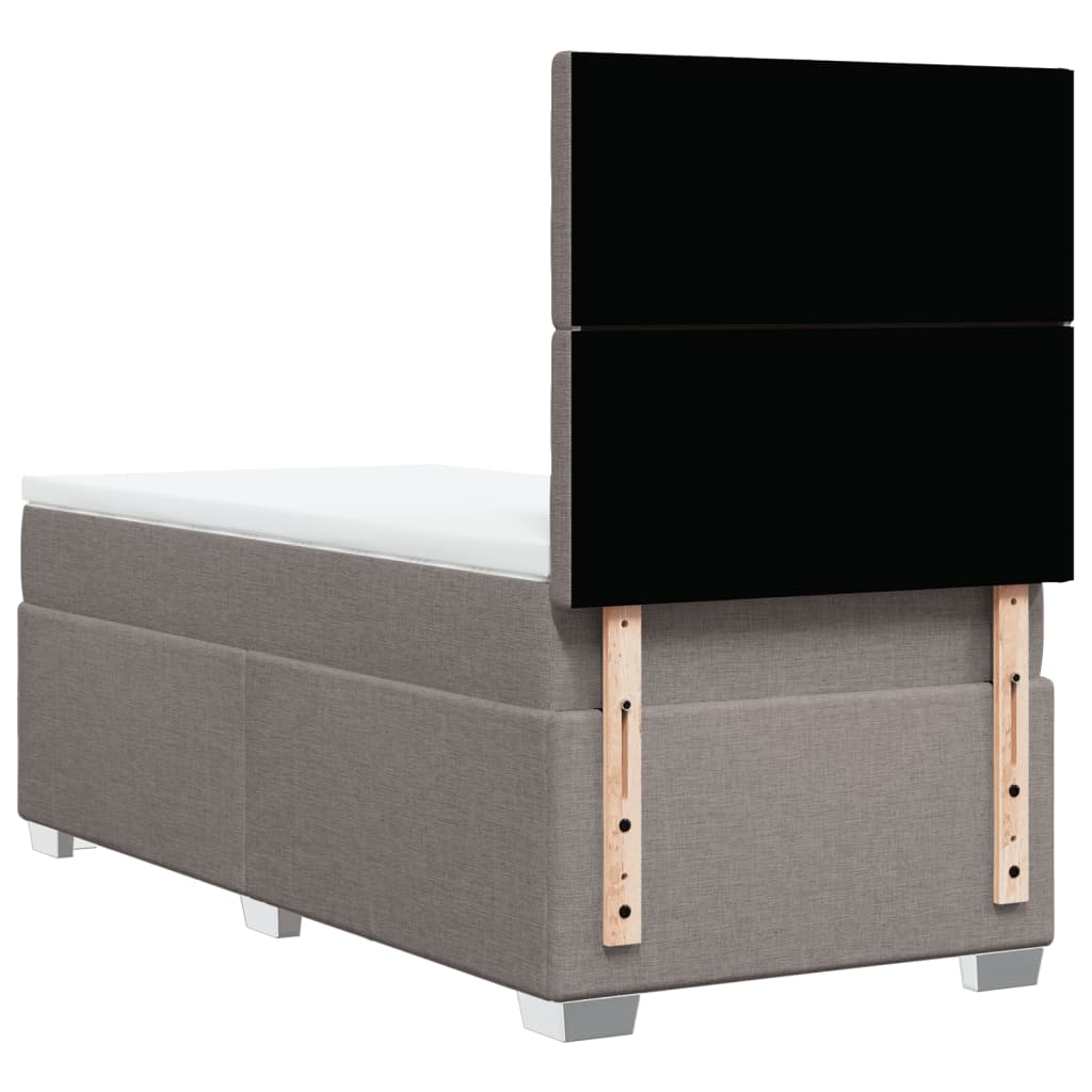 Box Spring Postel S Matrací Textil Taupe