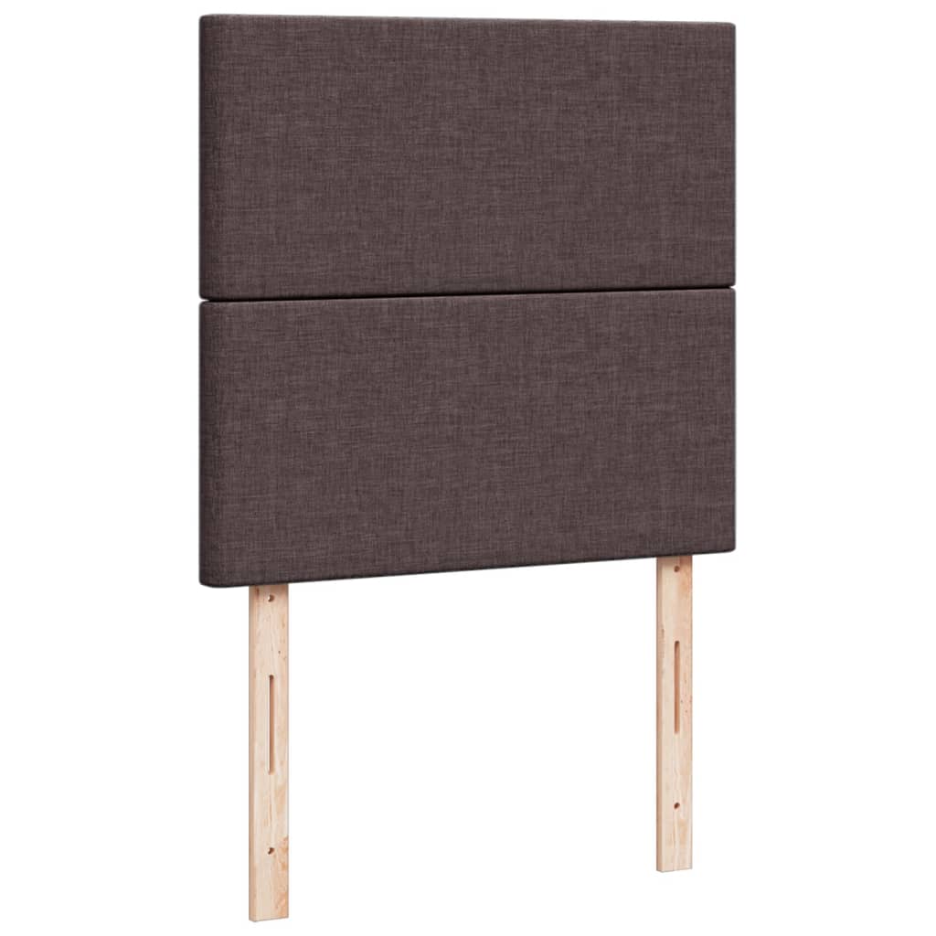 Box Spring Postel S Matrací Textil Tmavě Hnědá