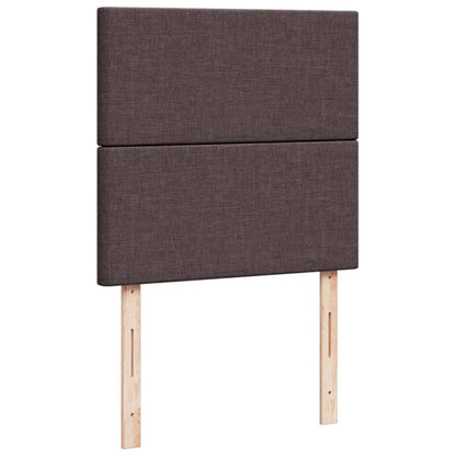 Box Spring Postel S Matrací Textil Tmavě Hnědá