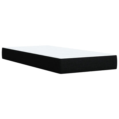 Box Spring Postel S Matrací Černá Textil Černá