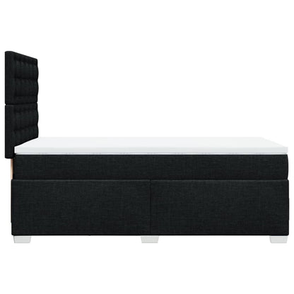 Box Spring Postel S Matrací Černá Textil Černá