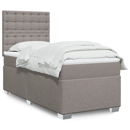 Box Spring Postel S Matrací Textil Taupe