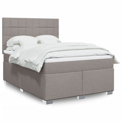 Box Spring Postel S Matrací Textil Taupe