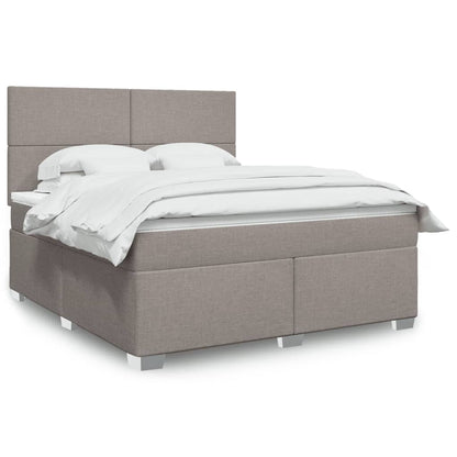 Box Spring Postel S Matrací Textil Taupe