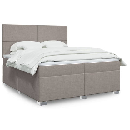 Box Spring Postel S Matrací Textil Taupe