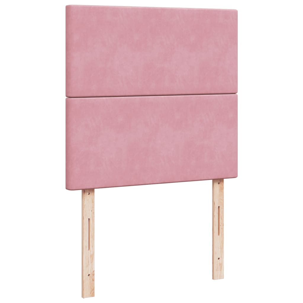 Box Spring Postel S Matrací Samet Růžová