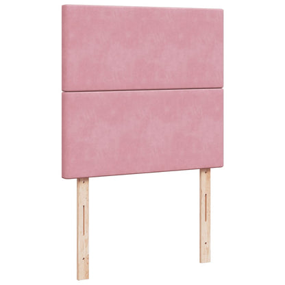 Box Spring Postel S Matrací Samet Růžová
