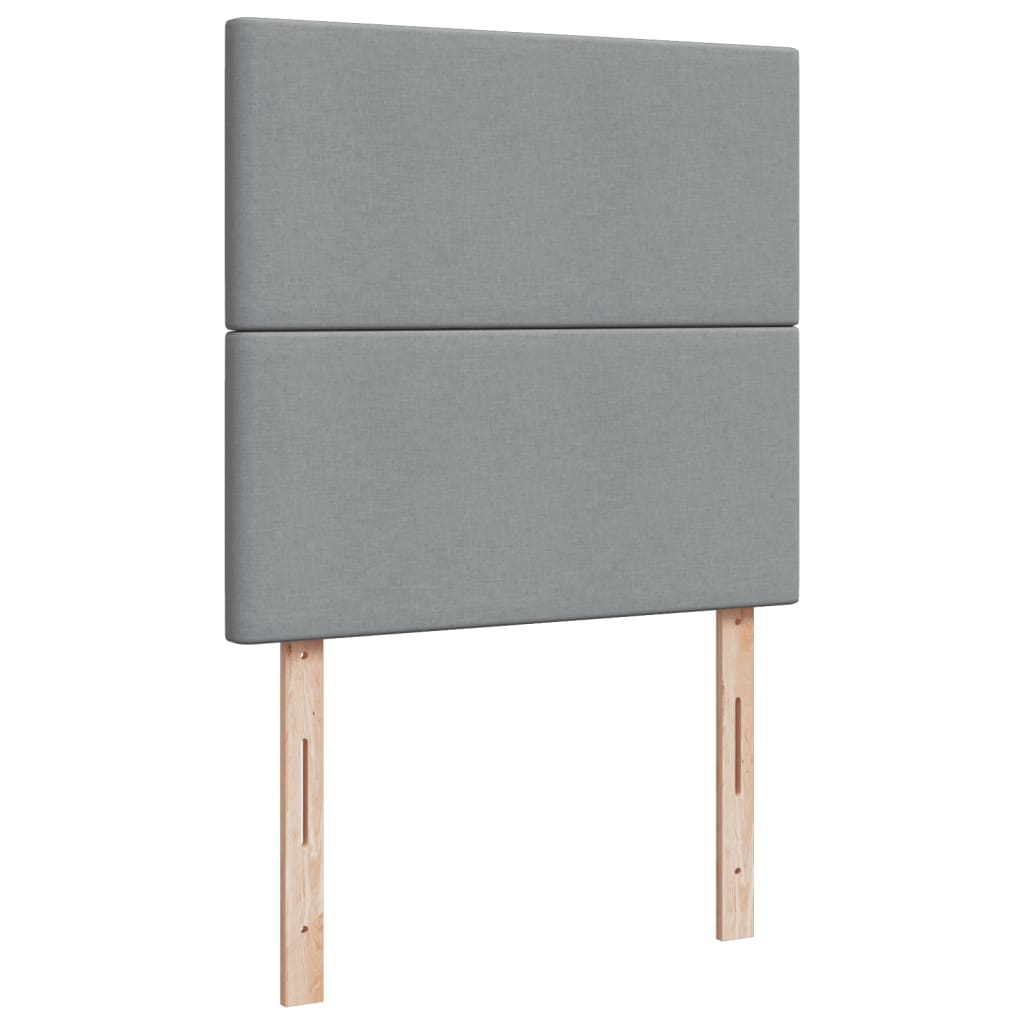 Box Spring Postel S Matrací Textil Světle Šedá