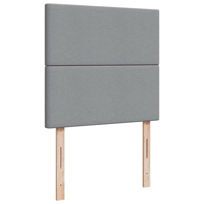 Box Spring Postel S Matrací Textil Světle Šedá