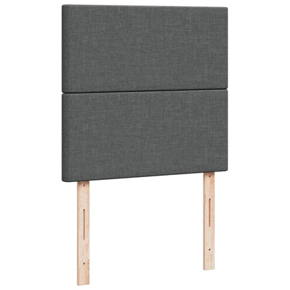Box Spring Postel S Matrací Textil Tmavě Šedá