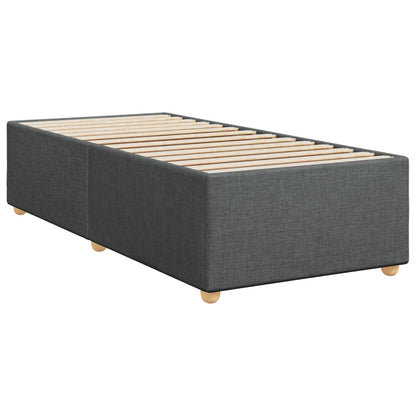 Box Spring Postel S Matrací Textil Tmavě Šedá