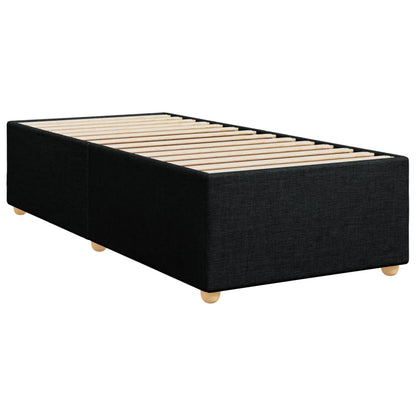 Box Spring Postel S Matrací Černá Textil Černá