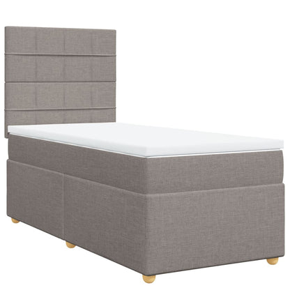 Box Spring Postel S Matrací Taupe 80X200 Cm Textil