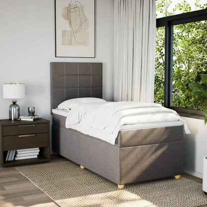 Box Spring Postel S Matrací Taupe 80X200 Cm Textil