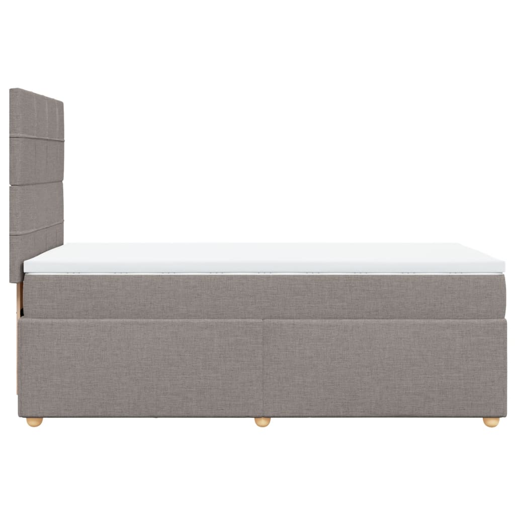 Box Spring Postel S Matrací Taupe 80X200 Cm Textil
