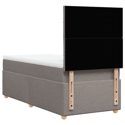 Box Spring Postel S Matrací Taupe 80X200 Cm Textil
